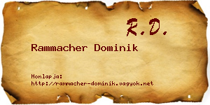 Rammacher Dominik névjegykártya
