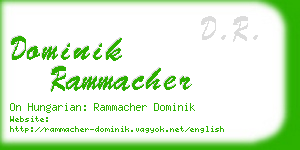 dominik rammacher business card